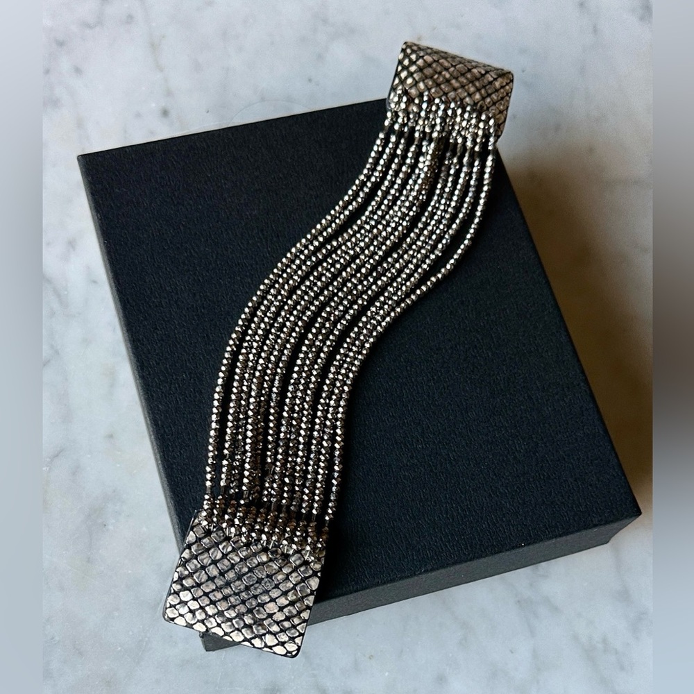 Millianna Python & Hematite Beaded Bracelet - image 3